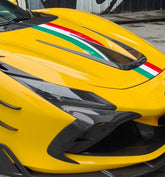 Ferrari F8 Tributo & Spider 2020 2021 2022 2023 with Aftermarket Parts - M Style Front Intake Vent Carbon Fiber from Aero Republic